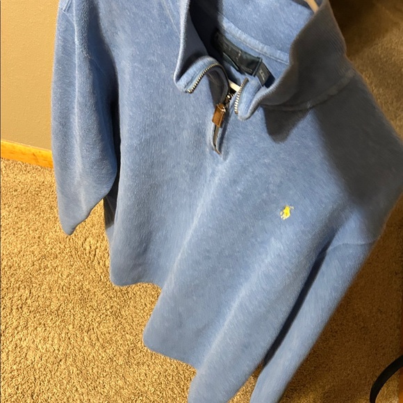 Polo Ralph Lauren Light Blue Zip-Up Sweater - Picture 6 of 9